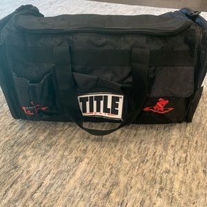 Title MMA Duffle Bag Black Excellent used condition missing shoulder strap